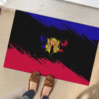 Andorra Rubber Doormat with Eagle Eyes and Paint Stroke Design - Wonder Print Shop