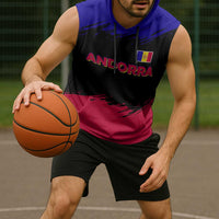 Andorra Sleeveless Hoodie with Eagle Eyes and Paint Stroke Design - Wonder Print Shop