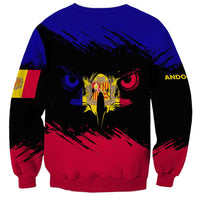 Andorra Sweatshirt with Eagle Eyes and Paint Stroke Design - Wonder Print Shop
