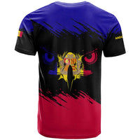 Andorra T Shirt with Eagle Eyes and Paint Stroke Design - Wonder Print Shop