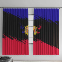 Andorra Window Curtain with Eagle Eyes and Paint Stroke Design - Wonder Print Shop