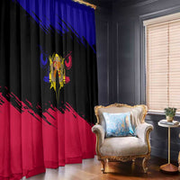 Andorra Window Curtain with Eagle Eyes and Paint Stroke Design - Wonder Print Shop
