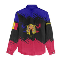 Andorra Women Casual Shirt with Eagle Eyes and Paint Stroke Design - Wonder Print Shop