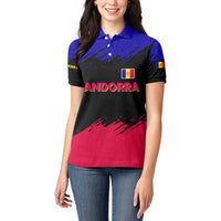 Andorra Women Polo Shirt with Eagle Eyes and Paint Stroke Design - Wonder Print Shop