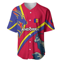 Andorra Baseball Jersey with Mountain Goat and Curved Stripe Design - Wonder Print Shop