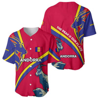 Andorra Baseball Jersey with Mountain Goat and Curved Stripe Design - Wonder Print Shop