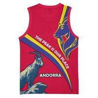 Andorra Basketball Jersey with Mountain Goat and Curved Stripe Design - Wonder Print Shop