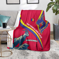 Andorra Blanket with Mountain Goat and Curved Stripe Design - Wonder Print Shop