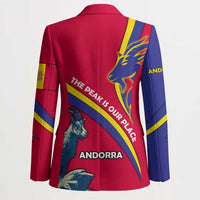 Andorra Blazer with Mountain Goat and Curved Stripe Design - Wonder Print Shop