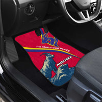 Andorra Car Mats with Mountain Goat and Curved Stripe Design - Wonder Print Shop