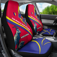 Andorra Car Seat Cover with Mountain Goat and Curved Stripe Design - Wonder Print Shop