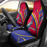 Andorra Car Seat Cover with Mountain Goat and Curved Stripe Design - Wonder Print Shop