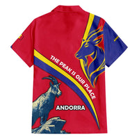 Andorra Family Matching Summer Maxi Dress and Hawaiian Shirt with Mountain Goat and Curved Stripe Design - Wonder Print Shop