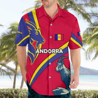 Andorra Hawaiian Shirt with Mountain Goat and Curved Stripe Design - Wonder Print Shop
