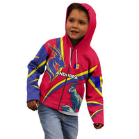 Andorra Kid Hoodie with Mountain Goat and Curved Stripe Design - Wonder Print Shop