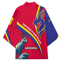 Andorra Kimono with Mountain Goat and Curved Stripe Design - Wonder Print Shop