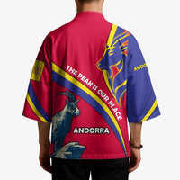 Andorra Kimono with Mountain Goat and Curved Stripe Design - Wonder Print Shop