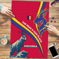 Andorra Puzzle with Mountain Goat and Curved Stripe Design - Wonder Print Shop