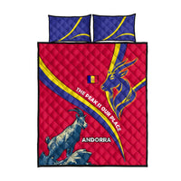 Andorra Quilt Bed Set with Mountain Goat and Curved Stripe Design - Wonder Print Shop