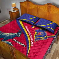 Andorra Quilt Bed Set with Mountain Goat and Curved Stripe Design - Wonder Print Shop