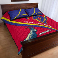 Andorra Quilt Bed Set with Mountain Goat and Curved Stripe Design - Wonder Print Shop