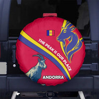 Andorra Spare Tire Cover with Mountain Goat and Curved Stripe Design - Wonder Print Shop