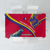 Andorra Tablecloth with Mountain Goat and Curved Stripe Design - Wonder Print Shop