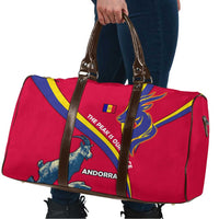 Andorra Travel Bag with Mountain Goat and Curved Stripe Design - Wonder Print Shop
