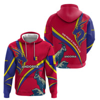Andorra Zip Hoodie with Mountain Goat and Curved Stripe Design - Wonder Print Shop