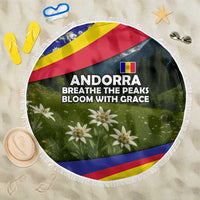 Andorra Beach Blanket with Edelweiss Mountain Landscape Design - Wonder Print Shop