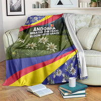 Andorra Blanket with Edelweiss Mountain Landscape Design - Wonder Print Shop