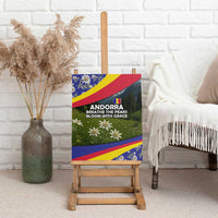 Andorra Canvas Wall Art with Edelweiss Mountain Landscape Design - Wonder Print Shop