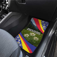 Andorra Car Mats with Edelweiss Mountain Landscape Design - Wonder Print Shop