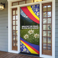 Andorra Door Cover with Edelweiss Mountain Landscape Design - Wonder Print Shop