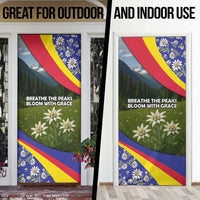 Andorra Door Cover with Edelweiss Mountain Landscape Design - Wonder Print Shop