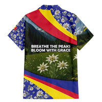 Andorra Family Matching Mermaid Dress and Hawaiian Shirt with Edelweiss Mountain Landscape Design - Wonder Print Shop