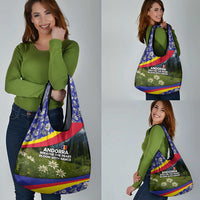 Andorra Grocery Bag with Edelweiss Mountain Landscape Design - Wonder Print Shop