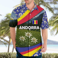 Andorra Hawaiian Shirt with Edelweiss Mountain Landscape Design - Wonder Print Shop