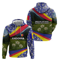 Andorra Hoodie with Edelweiss Mountain Landscape Design - Wonder Print Shop