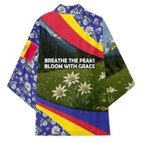 Andorra Kimono with Edelweiss Mountain Landscape Design - Wonder Print Shop