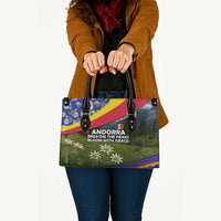 Andorra Leather Bag with Edelweiss Mountain Landscape Design - Wonder Print Shop