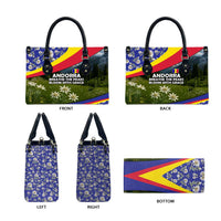 Andorra Leather Bag with Edelweiss Mountain Landscape Design - Wonder Print Shop