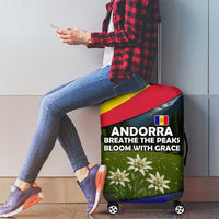Andorra Luggage Cover with Edelweiss Mountain Landscape Design - Wonder Print Shop