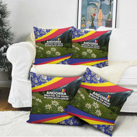 Andorra Pillow Cover with Edelweiss Mountain Landscape Design - Wonder Print Shop