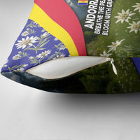 Andorra Pillow Cover with Edelweiss Mountain Landscape Design - Wonder Print Shop