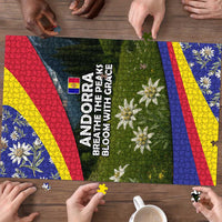 Andorra Puzzle with Edelweiss Mountain Landscape Design - Wonder Print Shop