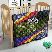 Andorra Quilt with Edelweiss Mountain Landscape Design - Wonder Print Shop