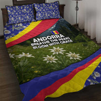 Andorra Quilt Bed Set with Edelweiss Mountain Landscape Design - Wonder Print Shop