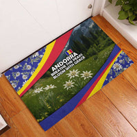Andorra Rubber Doormat with Edelweiss Mountain Landscape Design - Wonder Print Shop