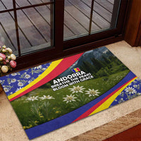 Andorra Rubber Doormat with Edelweiss Mountain Landscape Design - Wonder Print Shop